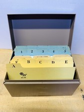 Globe Wernicke Metal Index Card Box Dividers A-Z, 1-31, Months Vintage 60's 70's