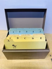 Globe Wernicke Metal Index Card Box Dividers A-Z, 1-31, Months Vintage 60's 70's