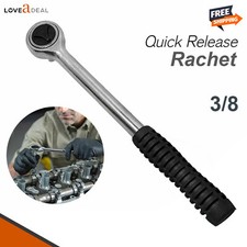 Forward & Reverse Drive Shaft Quick Release Ratchet Socket Wrench 3/8" Inches