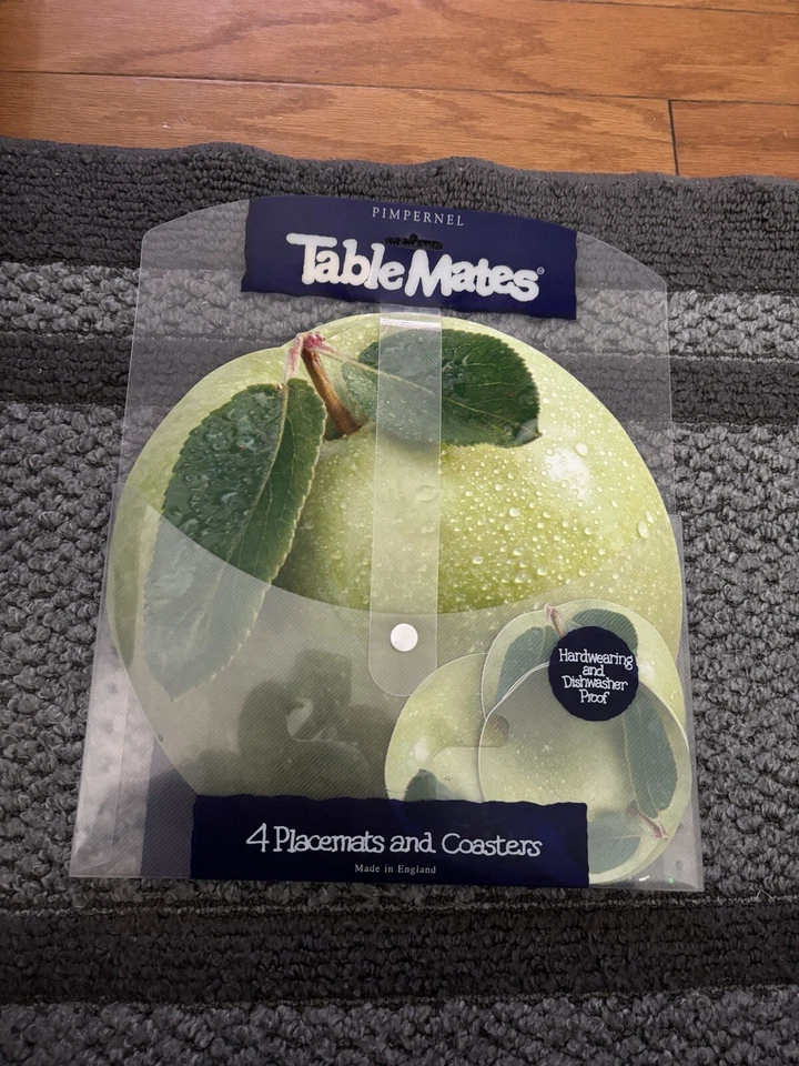 Manteles y posavasos Pimpernel Table Mates manzana verde al aire libre hechos en Inglaterra Foto 3 de 4