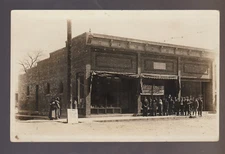 Boscobel WISCONSIN RPPC 1915 GENERAL STORE CLOSING Sale Crowd WHEELER SHOES WI