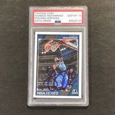 2016-17 NBA Hoops #142 Shabazz Muhammad Signed AUTO 10 PSA Slabbed Timberwolves