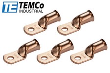 5 Lot 3/0 5/16" Hole Ring Terminal Lug Bare Copper Uninsulated AWG Gauge
