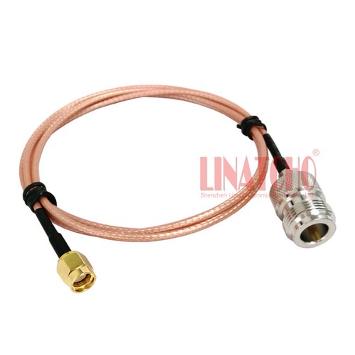 1 Meter RG316 Messing N Buchse auf RP SMA Stecker WIFI Router Antenne Zopf Kabel - Bild 1 von 10