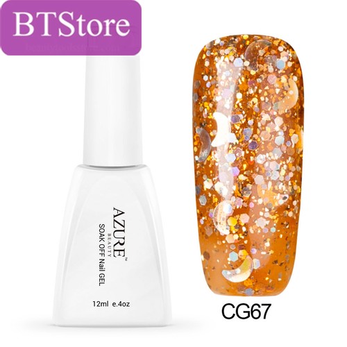 Azure Glitter Gel Polish Long Lasting Chameleon Gel Nail Polish Soak Off UV LED - Picture 35 of 40