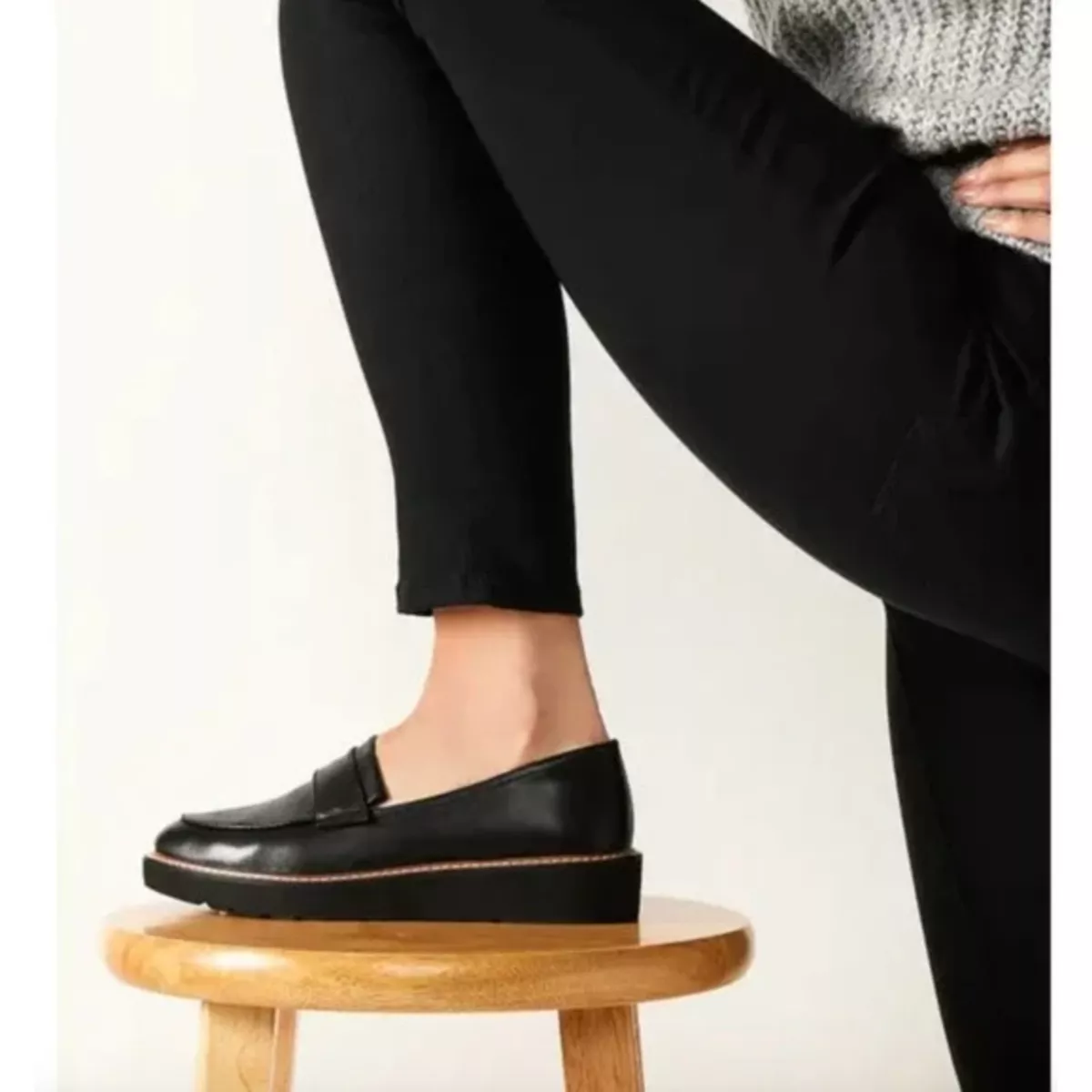 125 NEW Naturalizer Women s Adiline Loafer Black Leather 7.5 M A2