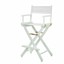 casual home directors chair white frame/white canvas30" - bar height