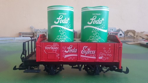 LGB G Gauge 94206 Lehmann ToyTrain open soda express wagon with can load, boxed - Picture 2 of 12