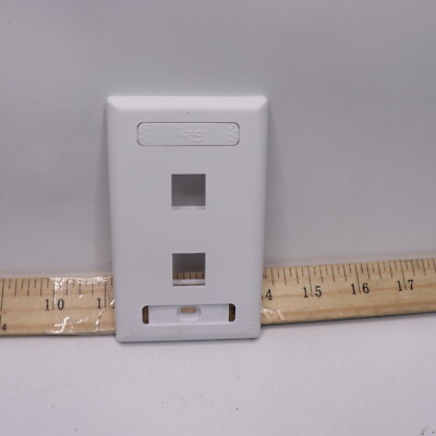 ICC Station ID Faceplate with 2 Ports 1-Gang White IC107S02WH