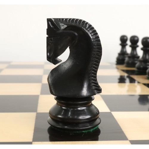 3.9" Russian Zagreb 59' Chess Pieces only set - Double Weighted Ebony Wood - Picture 8 of 12