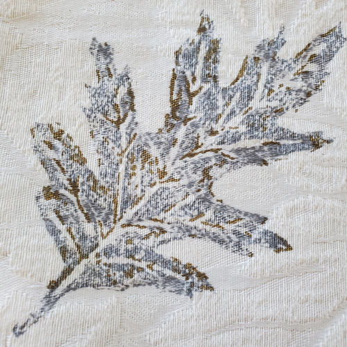 Set of 9 Woven Napkins Gold on Blue Pink Leaf Leaves Vtg 1996 Avon Home 16.5" Sq - Picture 4 of 14