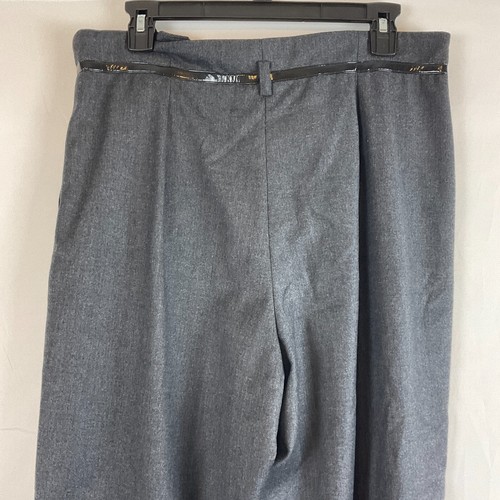 Armani Collezioni Pants 10 Charcoal Gray Pleated Pockets Wide Legs - Picture 7 of 10