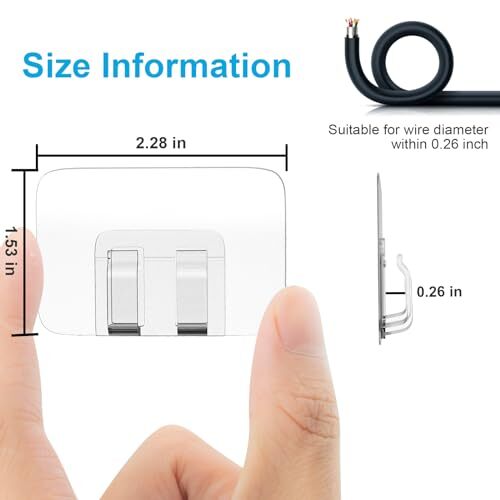 24 PCS Hooks for Outdoor String Lights Clips, Heavy Duty Cable X_Large_24P - Picture 7 of 7