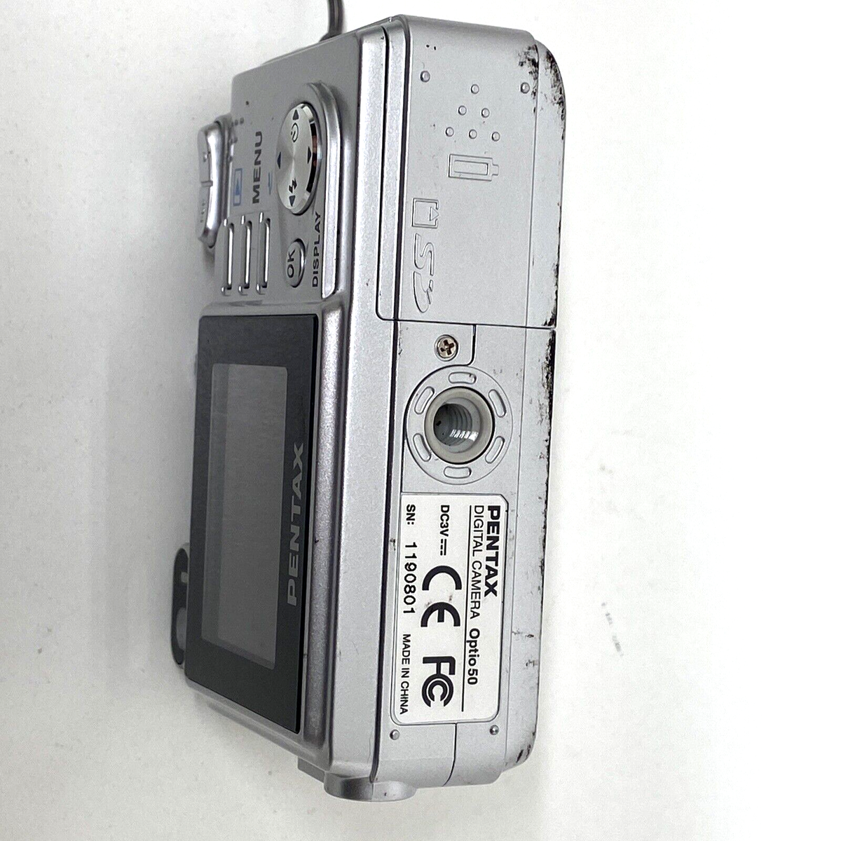 Pentax Optio 50 5.0MP Vintage Digital Camera - Silver PARTS Pentax Optio 50 5.0MP Vintage Digital Camera - Silver PARTS