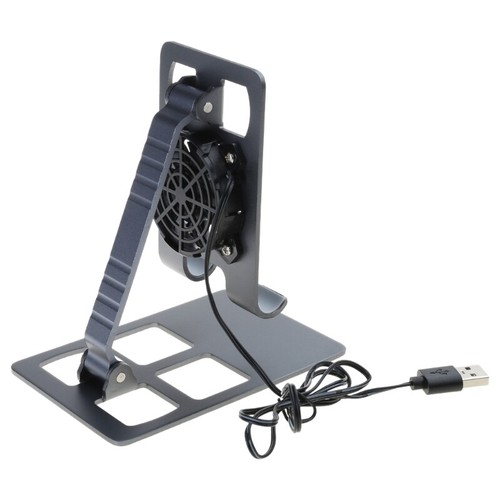 Cooling Tablet Stand Adjustable Aluminum Phone Stand Cooling Fan Cellphone - Afbeelding 4 van 9