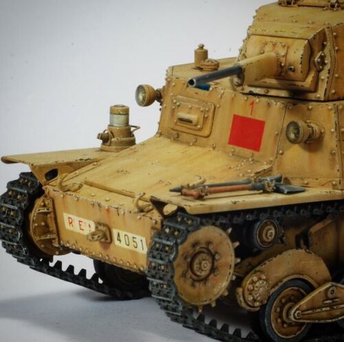 CARRO ARMATO ansaldo fiat l 6/40 in 1:35 with figure in resin - Foto 4 di 5
