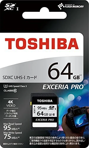 TOSHIBA SDXC Card 64GB Class10 UHS-I U3 Compatible Made in Japan SD-KU064G - Image 2 of 2
