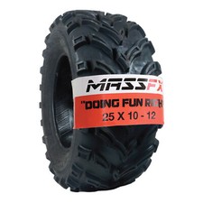 MASSFX 25x10-12 Rear Tire for ATV, UTV, and SxS - 6-Ply with 1/2" Tread Depth