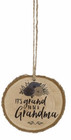 Wood Slice Ornament It's Grand to be a Grandma Jute NEW Tree Tag