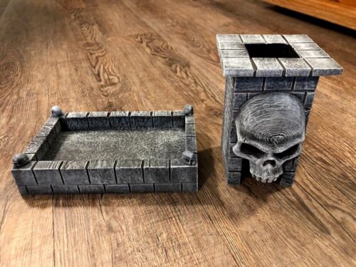 Dice Tower & Tray for Dice Games Skull Dice Tower Dungeons and Dragons - Picture 6 of 6