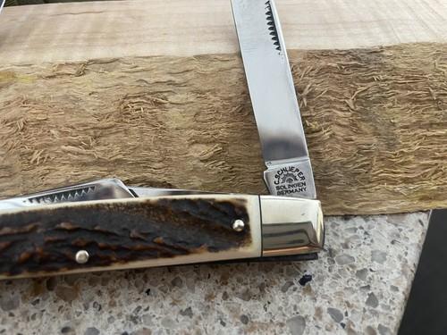 Rare Carl Schlieper German Eye 60DS Congress 4 Blade Pocket Knife - STAG MINT - Picture 8 of 10