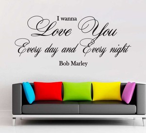 Bob Marley I Wanna Love You Lyrics Wall Art Quote Vinyl Decal Image Is Loading Bob Marley I Wanna Love You Lyrics Wall