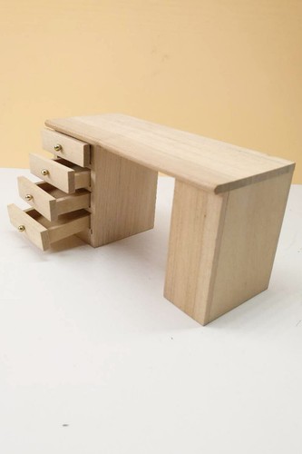 1/12 Wooden Desk Study Room Items Dollhouse Small Furniture - Picture 4 of 5