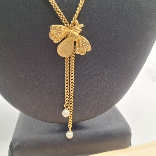Vintage Avon goldfarbene Bienenkette Halskette 18 Zoll - Bild 2 von 10
