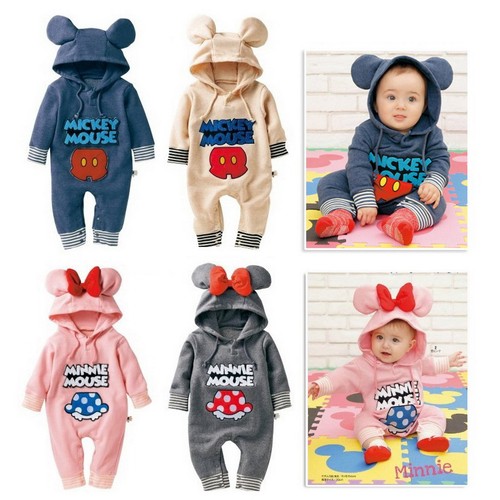 Kinder Baby Junge Warm Kleinkind Strampler Overall Body Kapuze Kleidung Outfit 