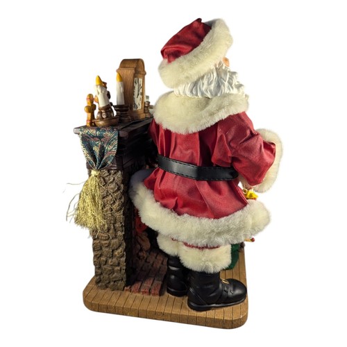Kirkland Santa Claus Fireplace Christmas Figure Paper Mache 212206 Dreams 56 - Picture 7 of 17