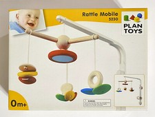 New Plan Toys Colorful Baby Crib Wood Rattle Mobile 5230 Green Toy Non Toxic