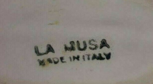 Jarrón esmaltado raro pintado a mano de colección LA MUSA (ITALIA) - Imagen 4 de 8