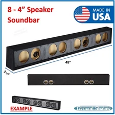 8 - 4" inch sound bar speaker box 4" sub box Ground shaker Enclosure Car Audio
