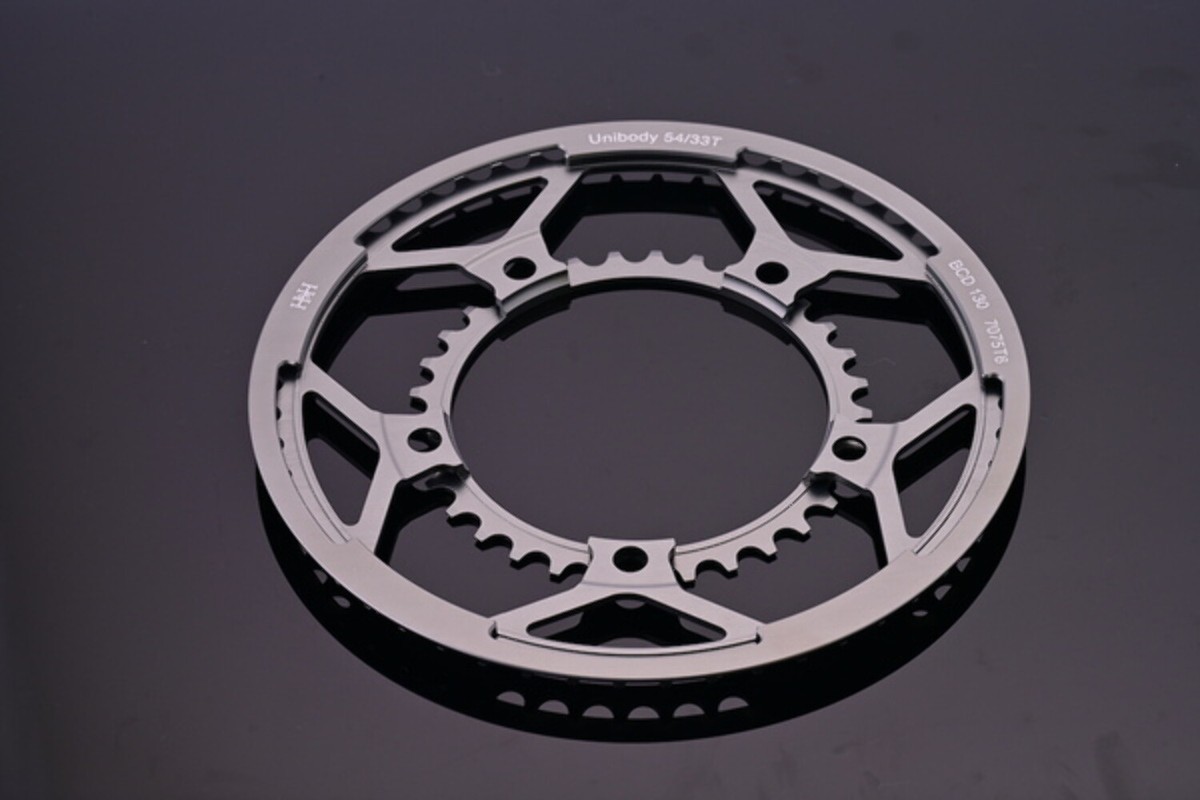 H&h HH Unibody 54/33T ブロンプトン Brompton H&H BCD130 54/33T 50/33T Unibody CNC Duo-Chainring for