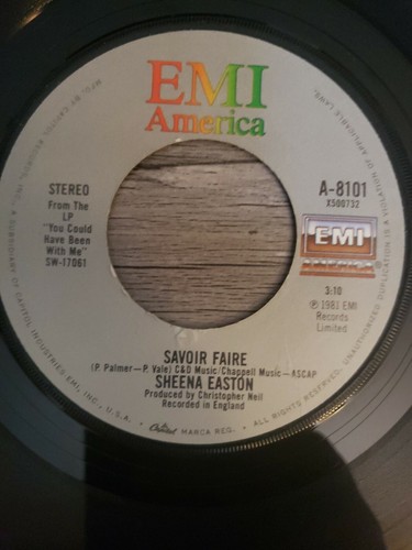 Sheena Easton 45 RPM -You Could Have Been With Me/Savoir Faire -EMI color sleeve - Picture 7 of 7