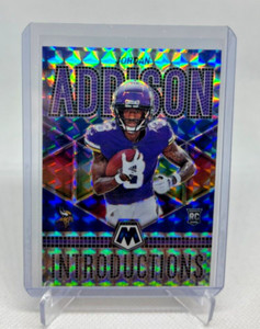 2023 Panini Mosaic Introductions JORDAN ADDISON RC Blue Mosaic Prizm 60/99 #I-9