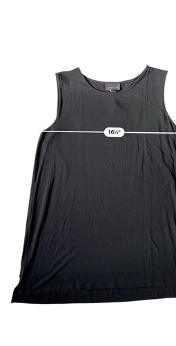 J. Jill Wearever Collection Layering Tank Top Size S Petite Black Side Vents - Picture 10 of 13