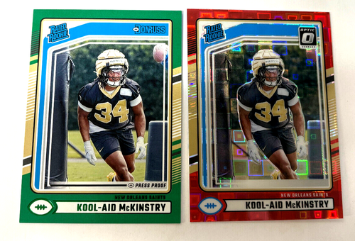 Kool-Aid McKinstry 2024 Donruss Optic Red Pandora & Press Proof Rated Rookie#315 - Picture 4 of 6