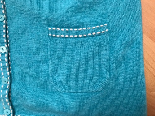 Vogue Peek Cloppenburg Strick Jacke Cardigan türkis Knöpfe Gr. L - Bild 3 von 4