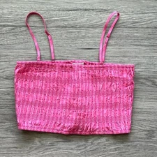 A New Day Pink Crop Tank Top Size XS
