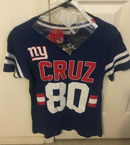 Damen V-Ausschnitt New York Giants Shirt Victor Cruz & Accessoires Größe M - Bild 4 von 4