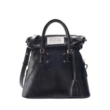 Maison Margiela Black Calfskin 5AC Small Women's Tote Bag S56WG0082