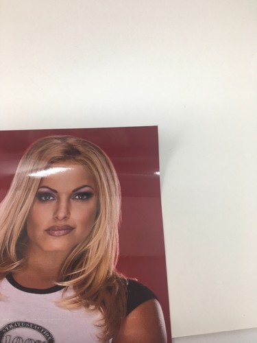 WWE WWF Magazin 3-seitig TRISH STRATUS 2-seitiges Poster rot laminiert 11"x23,5" - Bild 9 von 12