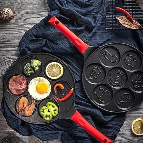 Pancake Pan with Handle 7 Animal Molds Pancake Maker Pan for Kids qiuIZ - Picture 5 of 15