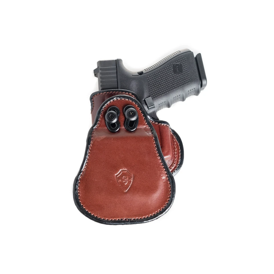 PADDLE LEATHER HOLSTER FOR KAHR CW9. OWB PADDLE ADJUSTABLE CANT. - Image 2 of 4