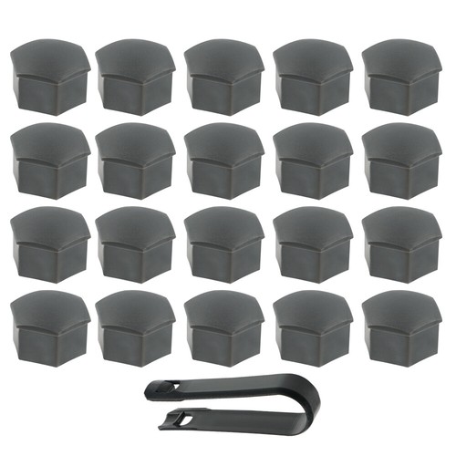 Cement Gray ABS Wheel Lug Nut Cap Covers Kit For Tesla Model 3 Model S - Picture 5 of 8