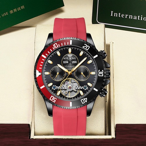 AILANG Herrenuhr Automatik Mechanische Armbanduhr Hohl Leuchtender Kalender Woche - Bild 28 von 31
