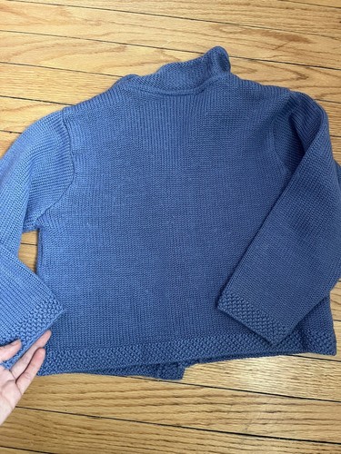 Laura Ashley Sweater Girls Vintage Acrylic Wool Size 8 9 Mitten Knit Cardigan - Picture 3 of 8