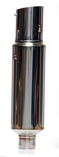 M2 MOTORSPORT UNIVERSAL 4" TIP SLASH CUT TIP AUSPUFF BACK BOX SCHALLDÄMPFER Y2840 - Bild 1 von 2