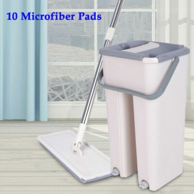 Wischmopp Set Mit Eimer Bodenwischer Set 360 Wischmop+10 Mikrofaserpad Putzlappe